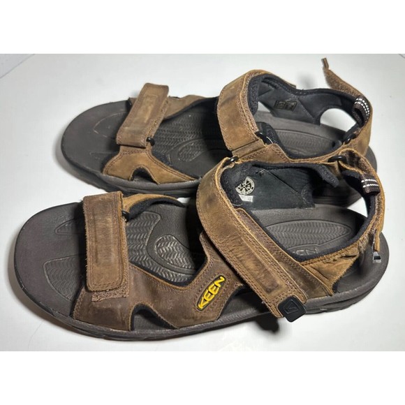 Keen Shoes Men’s Size 12 Brown Leather Strap Open ￼Toe Hiking Sandals Outdoors ￼ - Picture 9 of 9